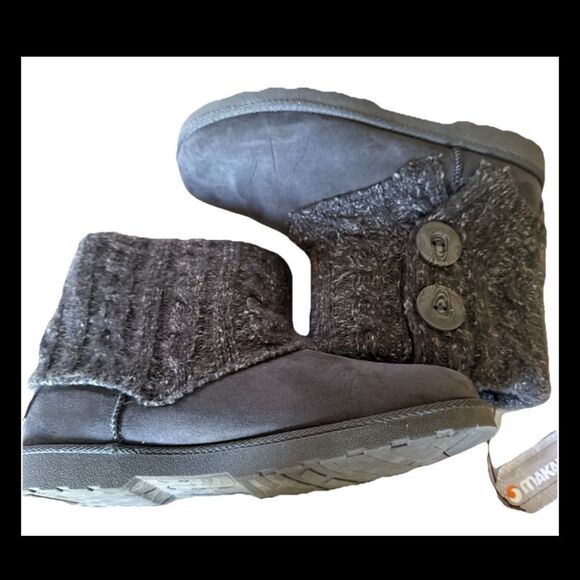 Makalu Dacia Tweed Wool Top Women's Gray Boots Size 8M - Picture 6 of 7